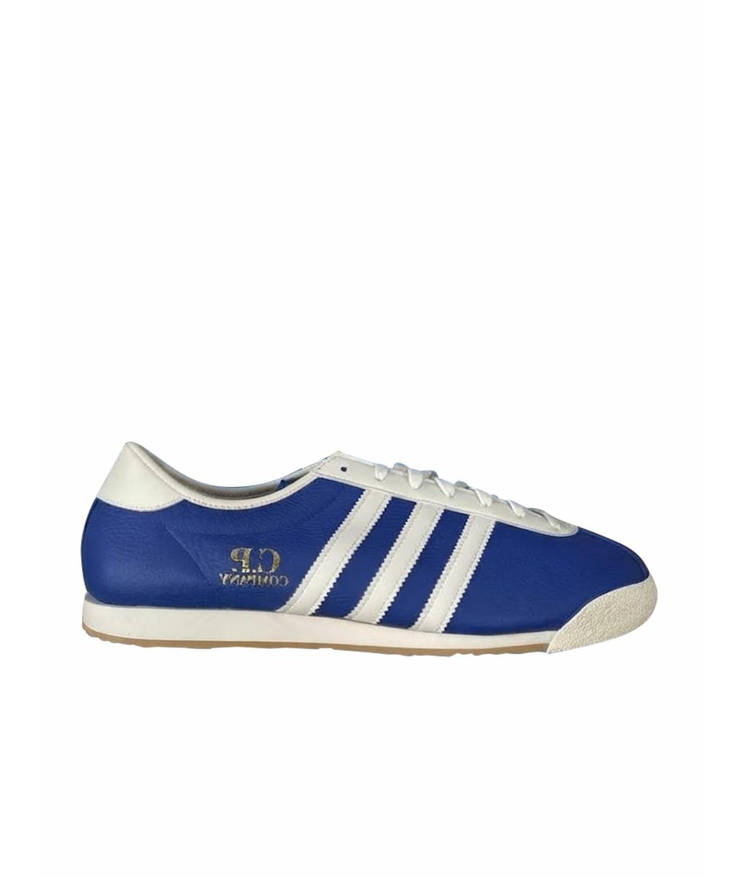 ADIDAS Синие кожаные низкие кроссовки / кеды, фото 1
