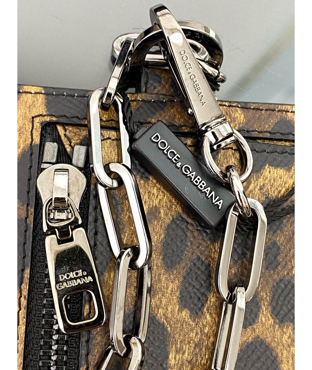 DOLCE&GABBANA Коричневый кожаный кардхолдер, фото 6