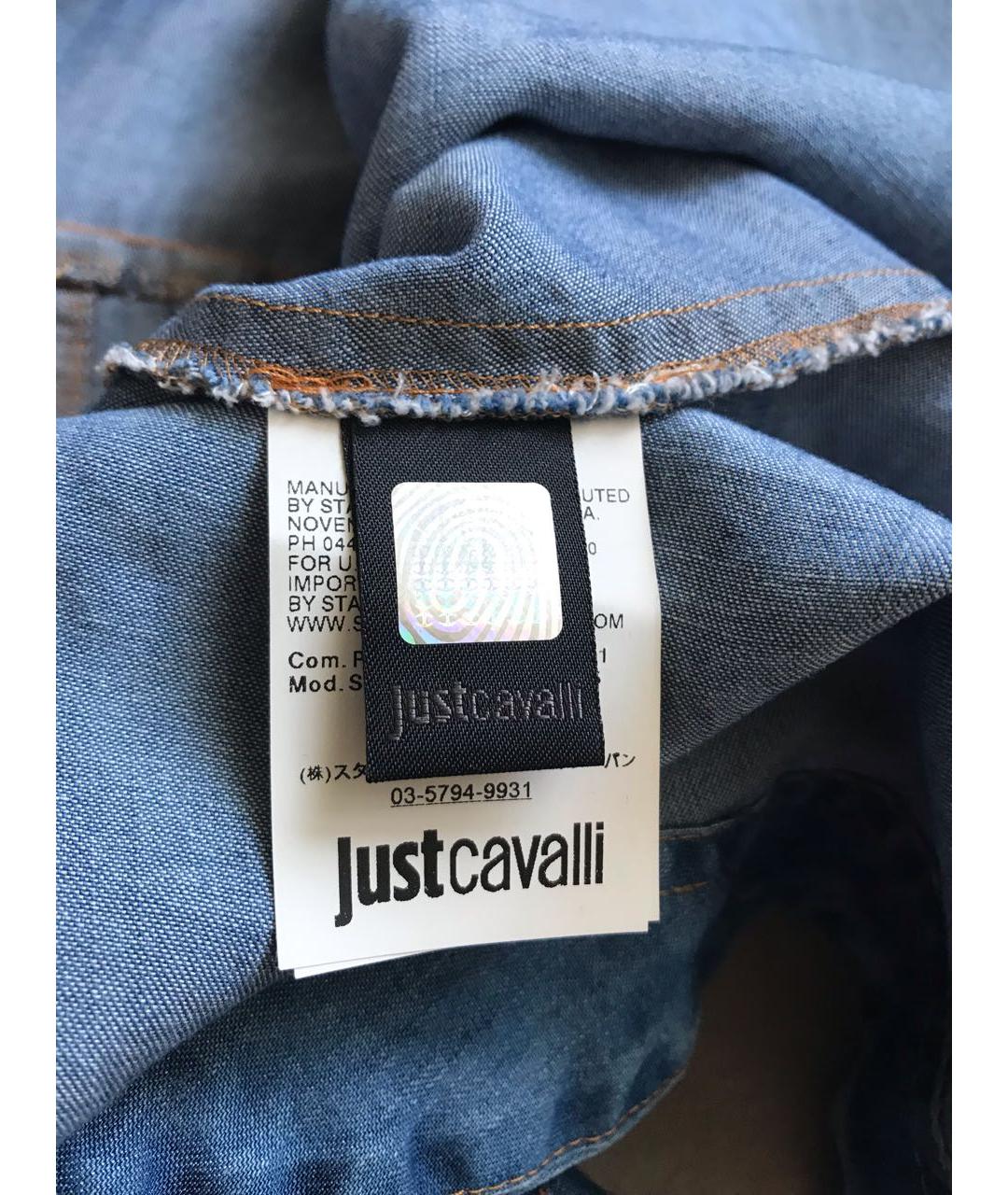 JUST CAVALLI Синий деним сарафан, фото 7
