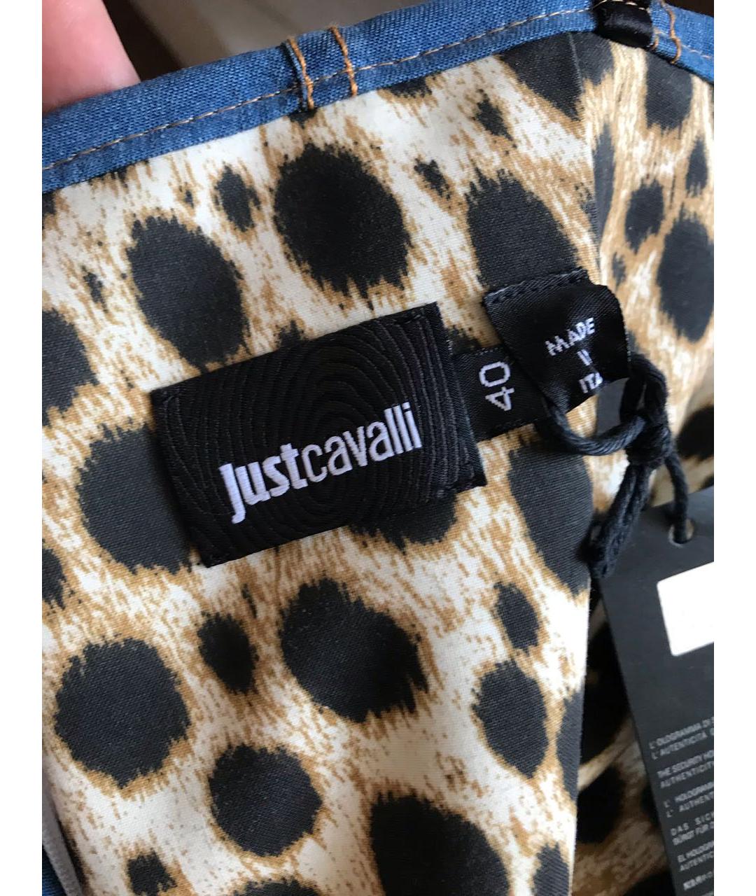 JUST CAVALLI Синий деним сарафан, фото 3