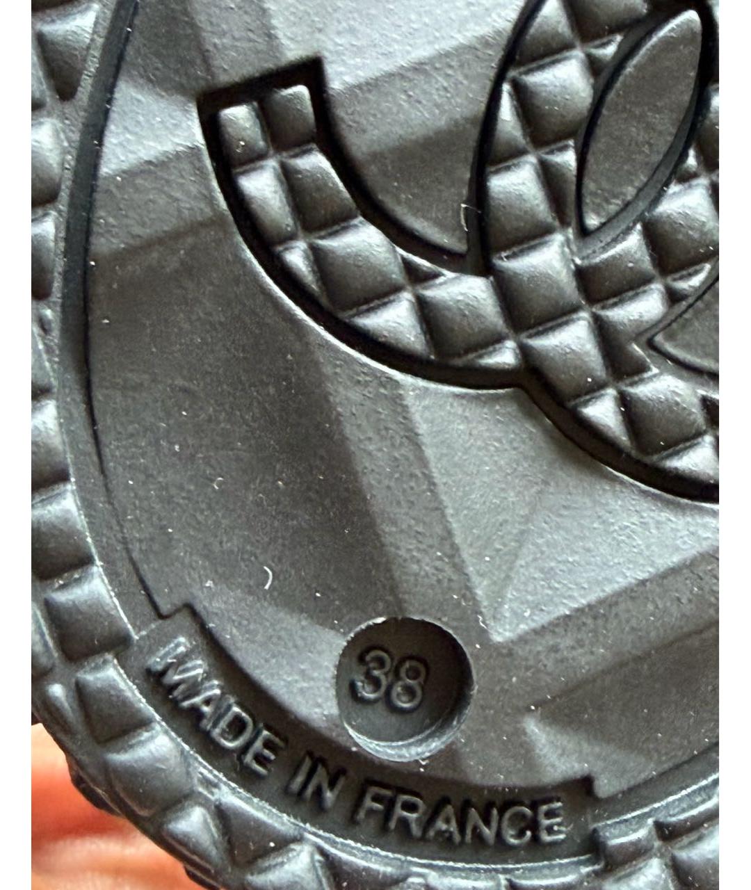 CHANEL Черные резиновые сапоги, фото 6