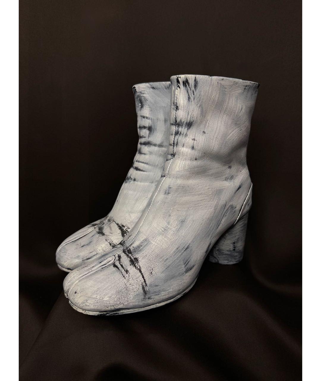 MAISON MARGIELA Белые кожаные ботильоны, фото 2