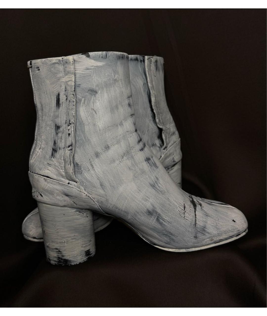 MAISON MARGIELA Белые кожаные ботильоны, фото 9