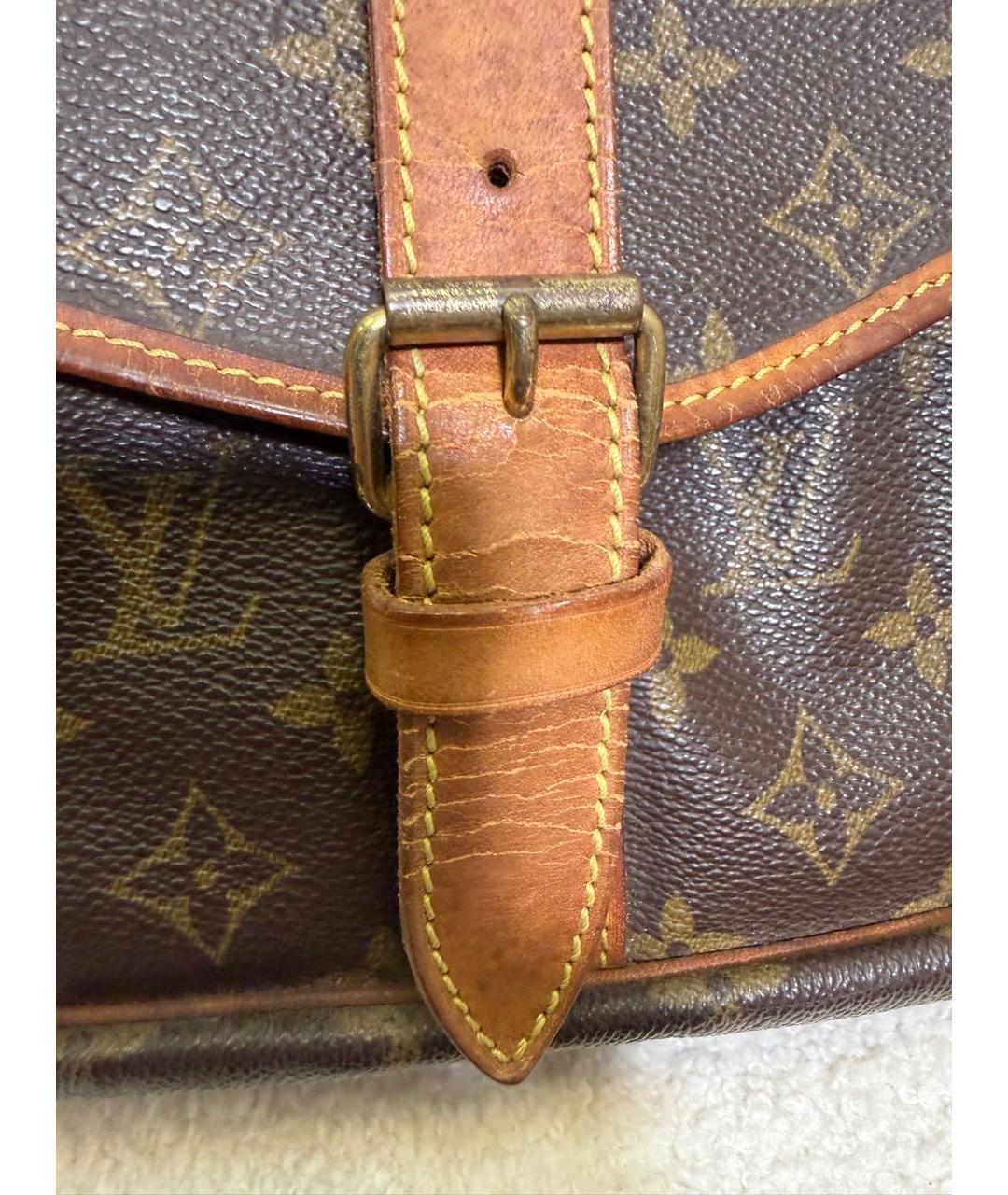 LOUIS VUITTON Коричневая канва сумка через плечо, фото 2