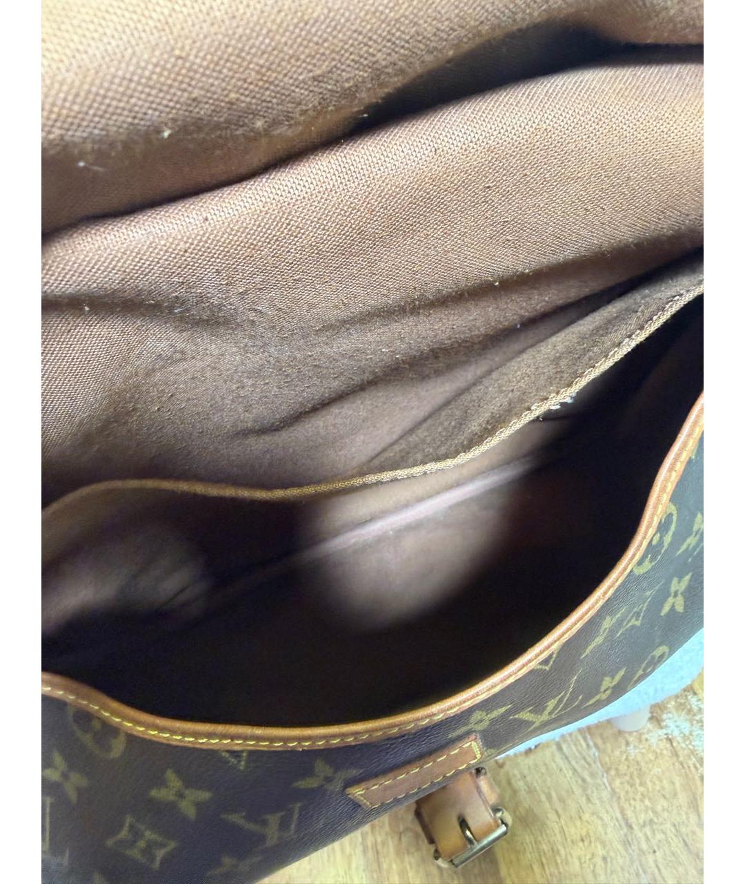 LOUIS VUITTON Коричневая канва сумка через плечо, фото 6