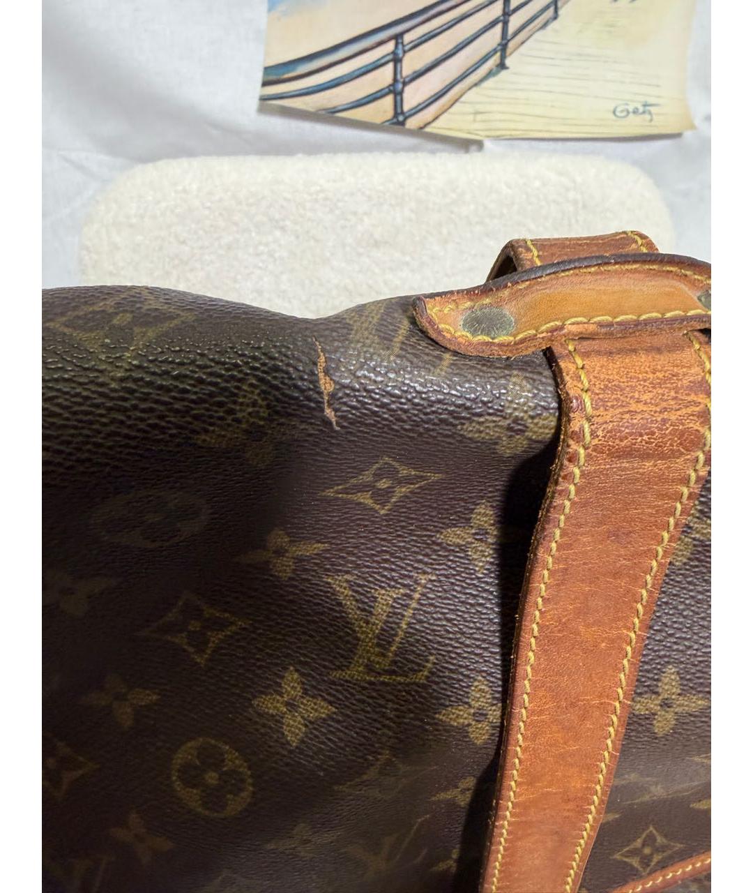 LOUIS VUITTON Коричневая канва сумка через плечо, фото 3