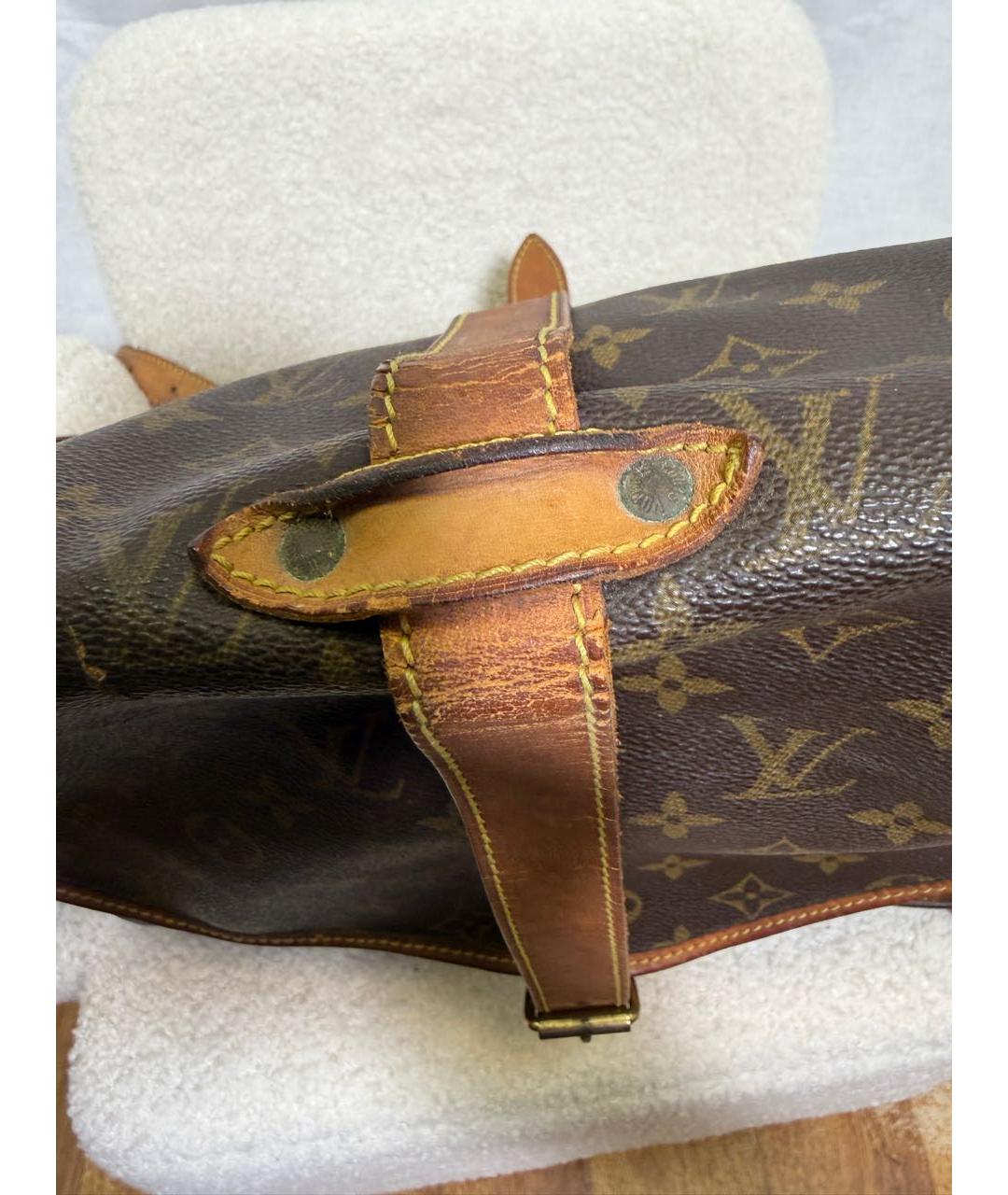 LOUIS VUITTON Коричневая канва сумка через плечо, фото 4