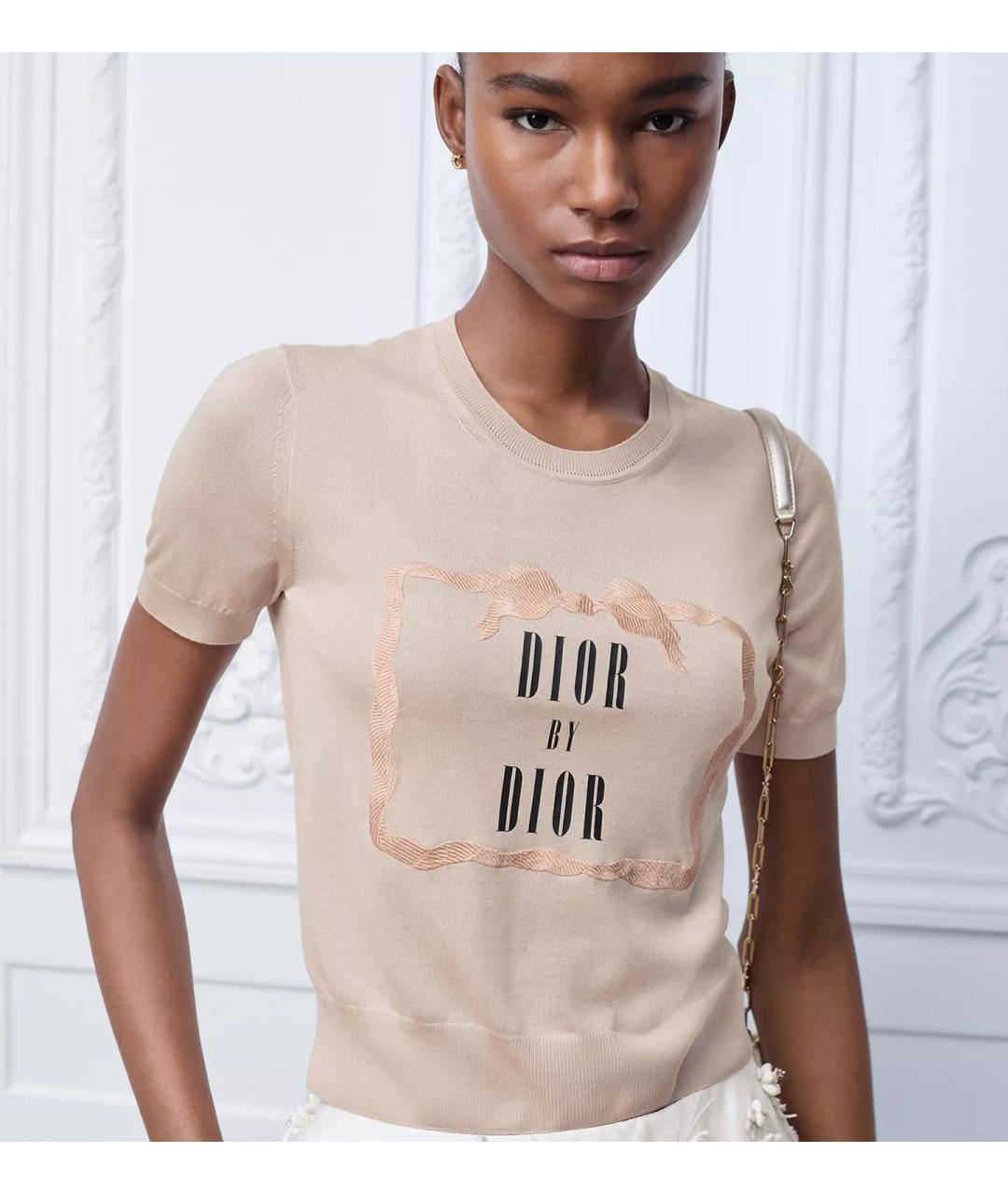 CHRISTIAN DIOR Розовый джемпер / свитер, фото 3