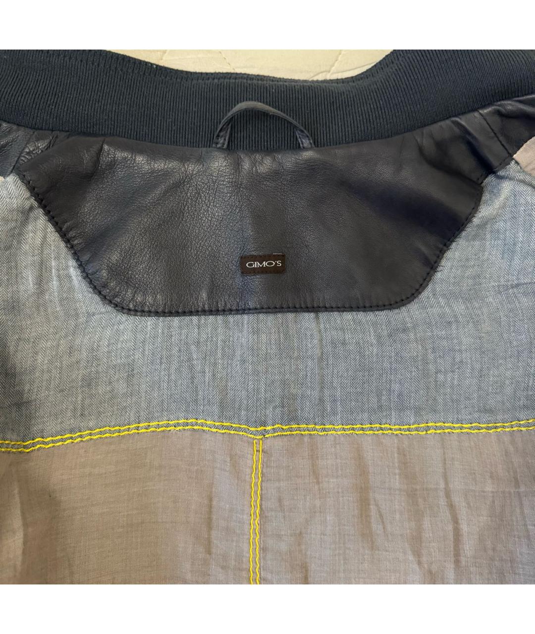 CORNELIANI Темно-синяя кожаная куртка, фото 3