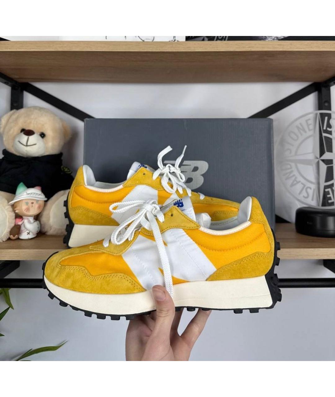 NEW BALANCE Желтые замшевые низкие кроссовки / кеды, фото 3