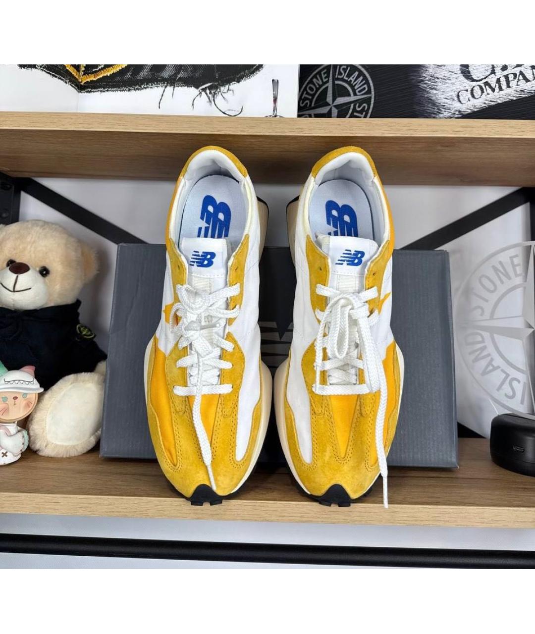 NEW BALANCE Желтые замшевые низкие кроссовки / кеды, фото 5