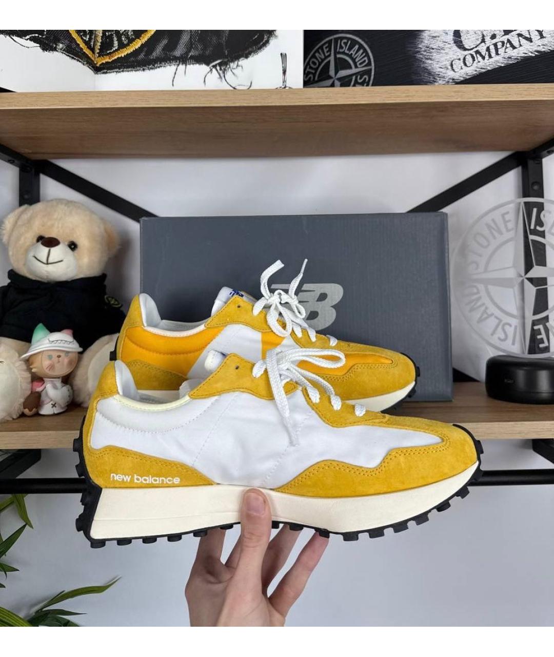 NEW BALANCE Желтые замшевые низкие кроссовки / кеды, фото 2