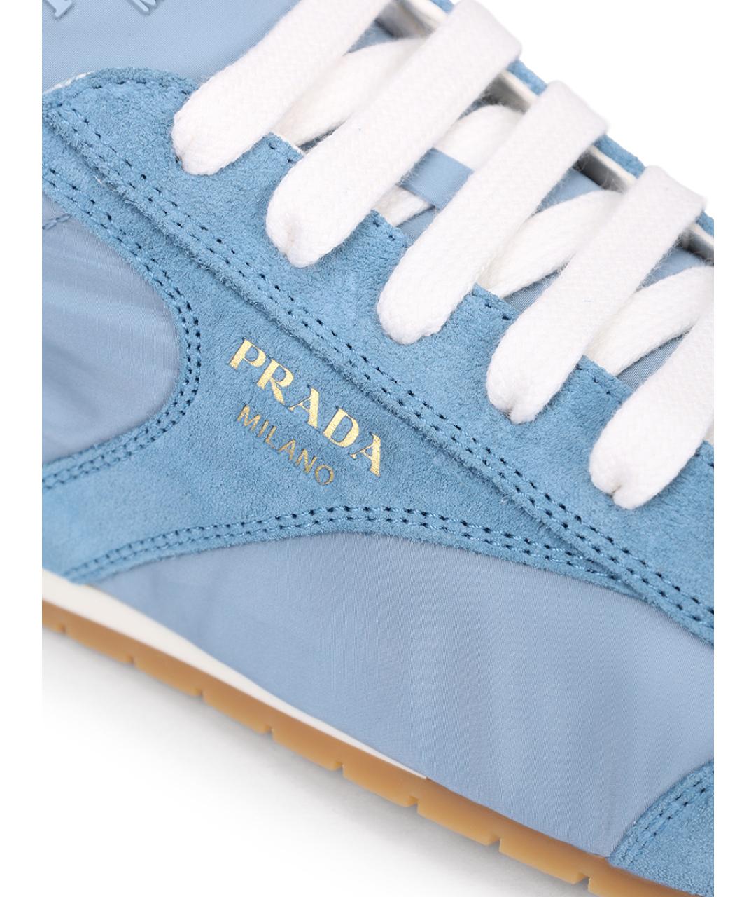 PRADA Голубые кеды, фото 5