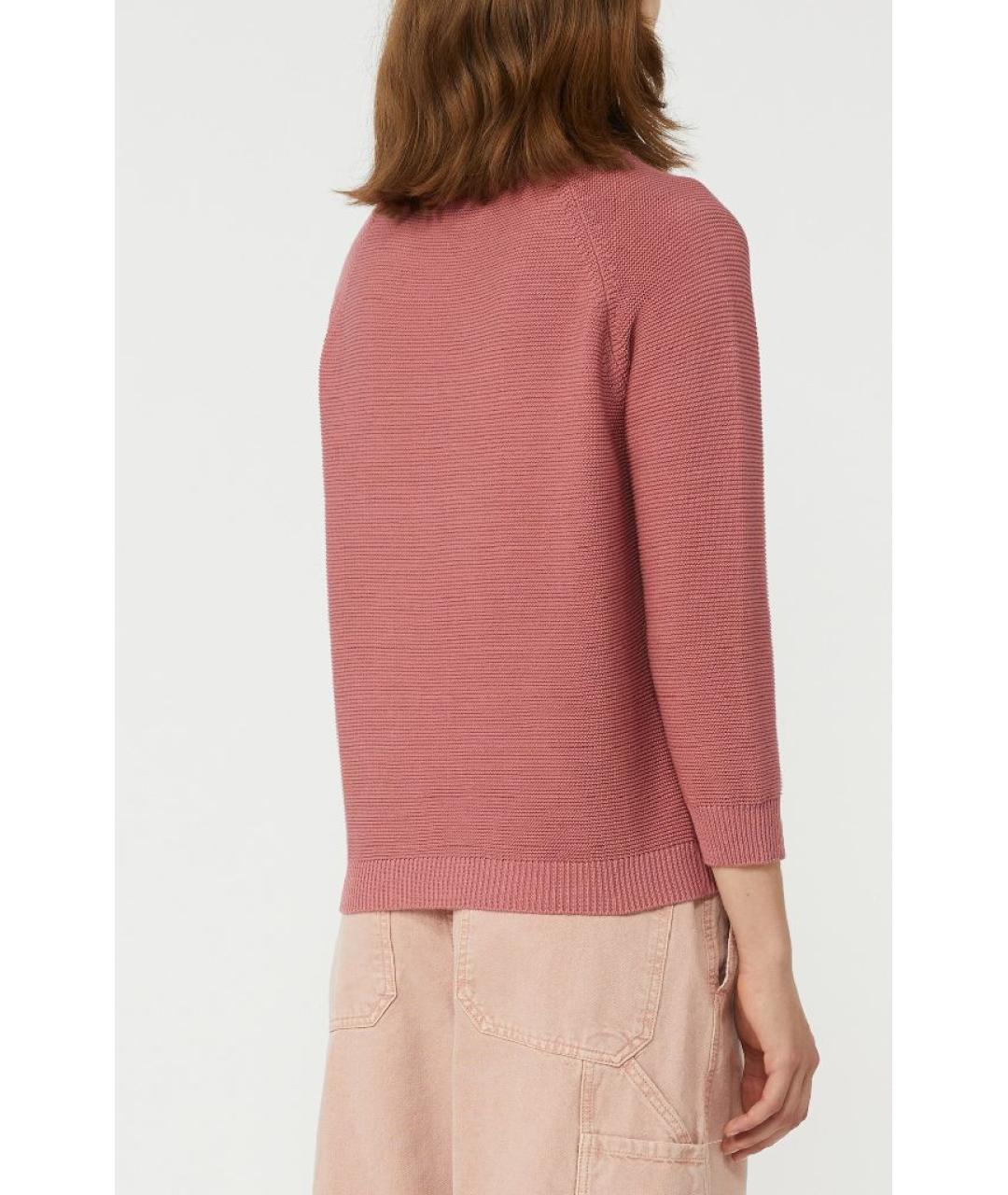 WEEKEND MAX MARA Коралловый хлопковый джемпер / свитер, фото 4