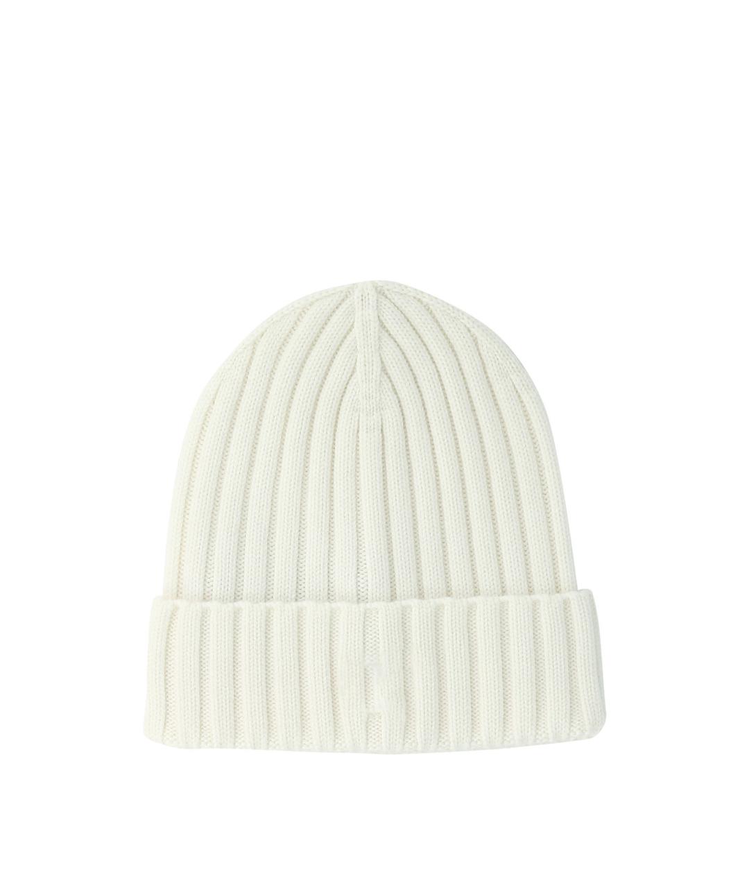 MONCLER Белая шерстяная шапка, фото 2
