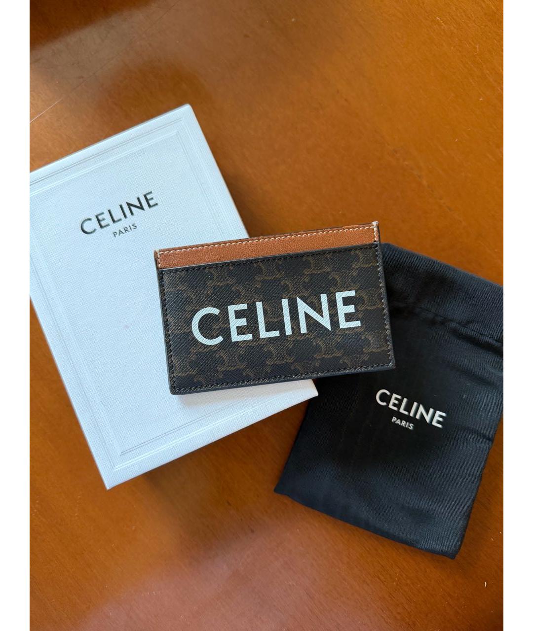 CELINE Коричневый кардхолдер, фото 9