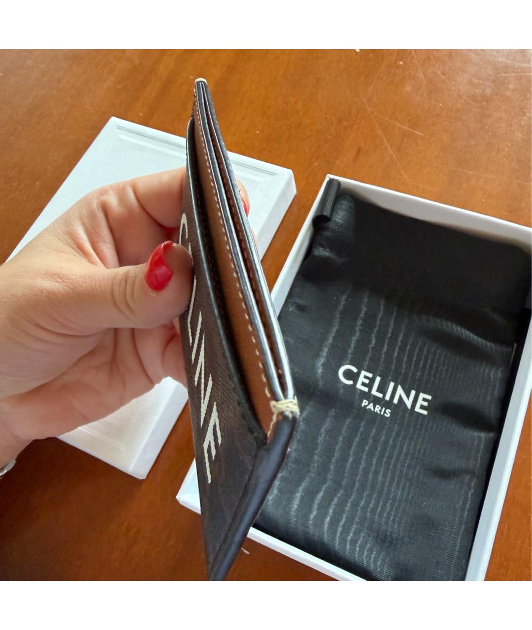 CELINE Коричневый кардхолдер, фото 6