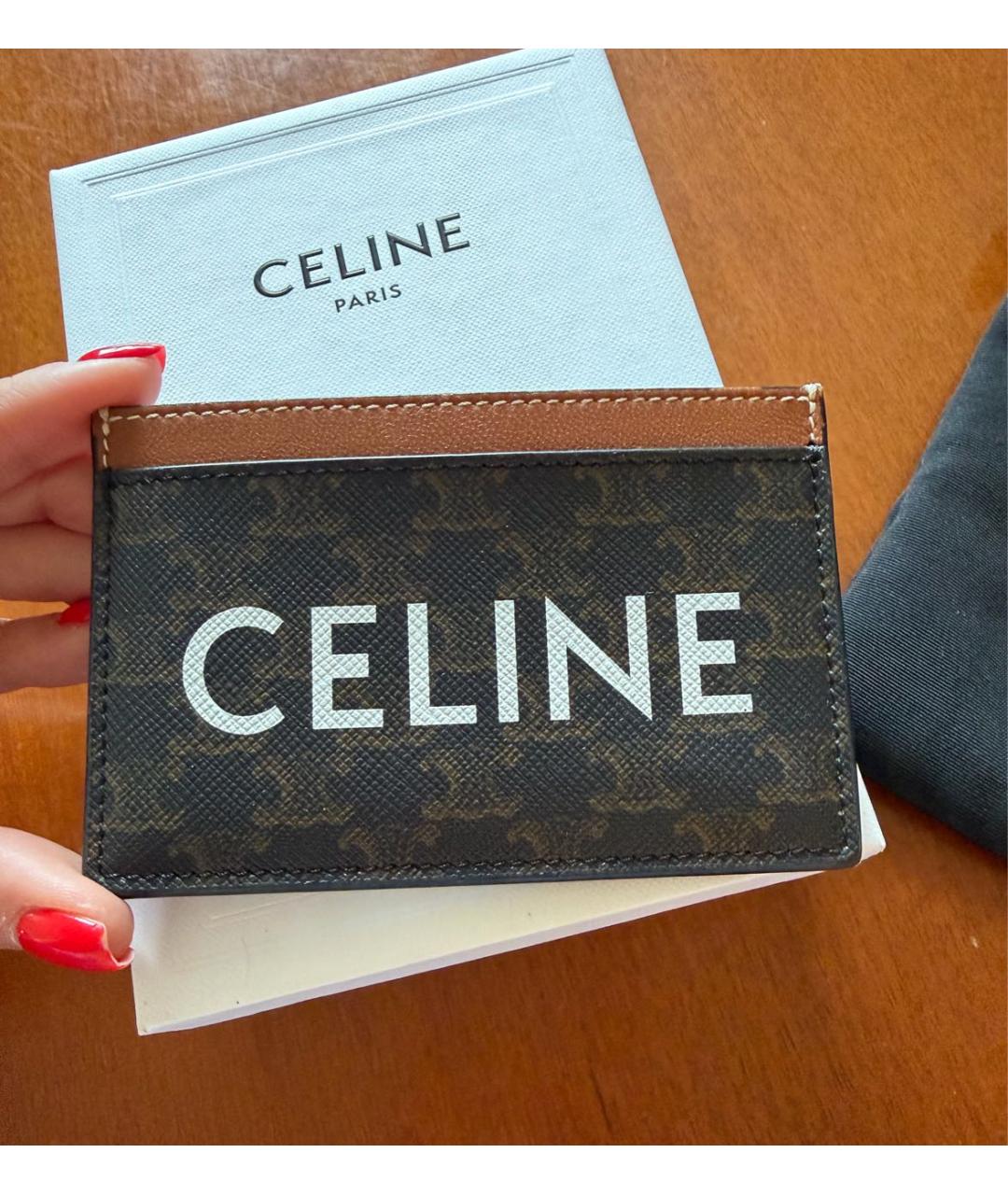 CELINE Коричневый кардхолдер, фото 2