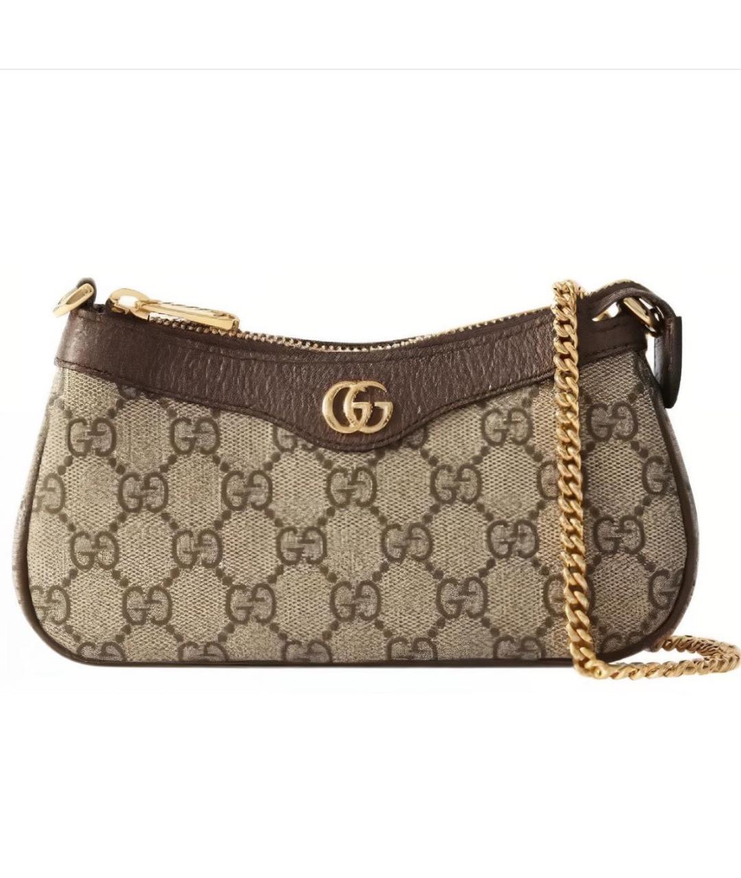 GUCCI Бежевая канва сумка с короткими ручками, фото 9