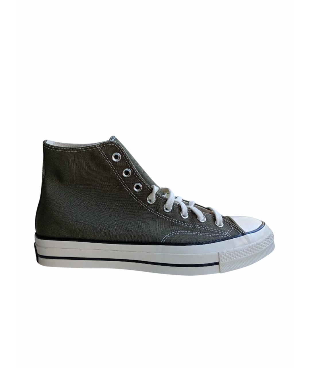 CONVERSE Зеленые текстильные высокие кроссовки / кеды, фото 1