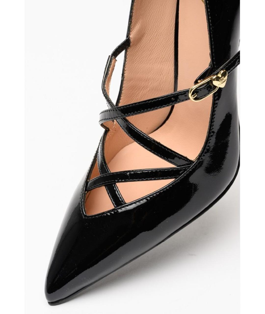 LOVE MOSCHINO Черные кожаные туфли, фото 3