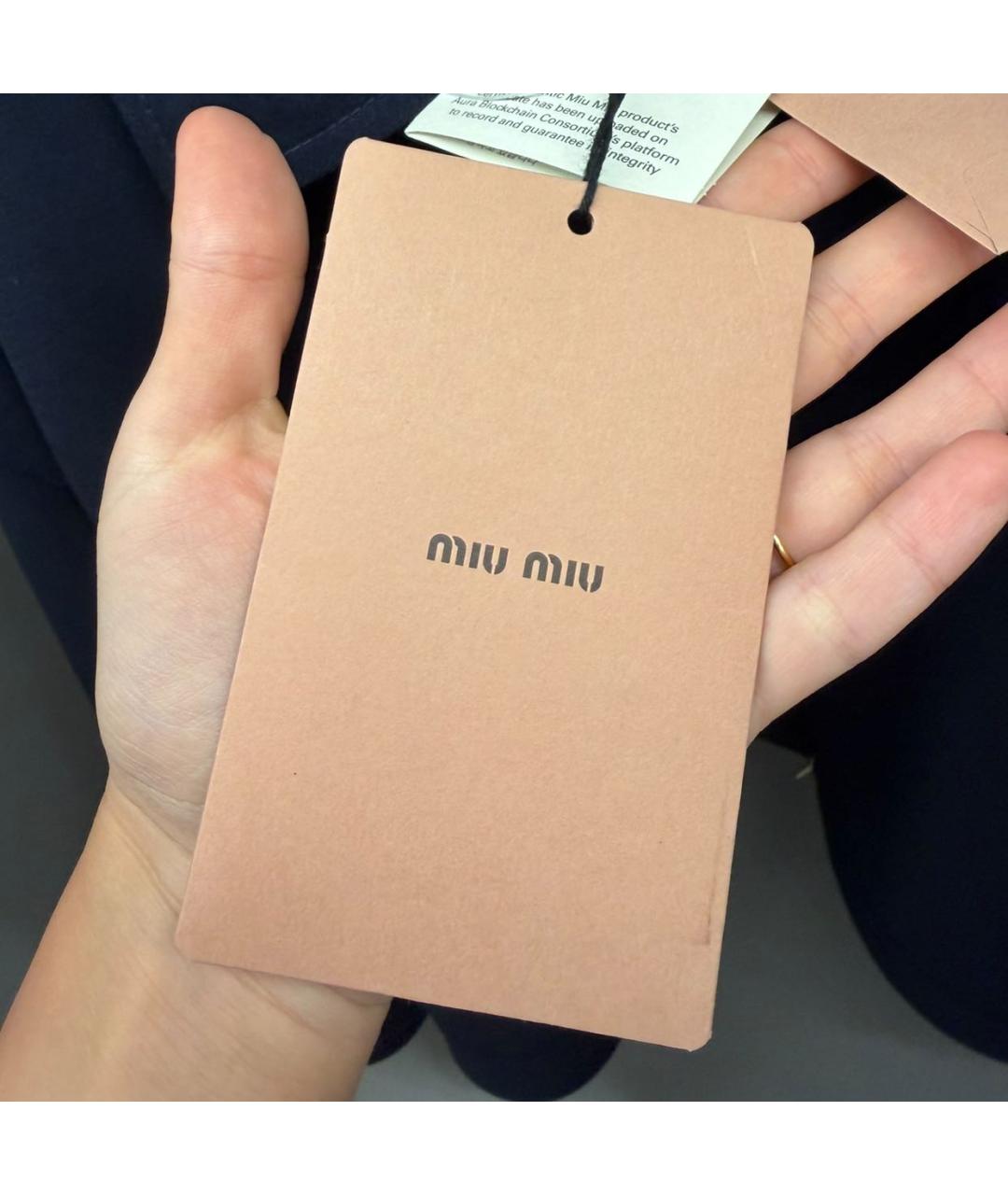 MIU MIU Темно-синяя куртка, фото 6