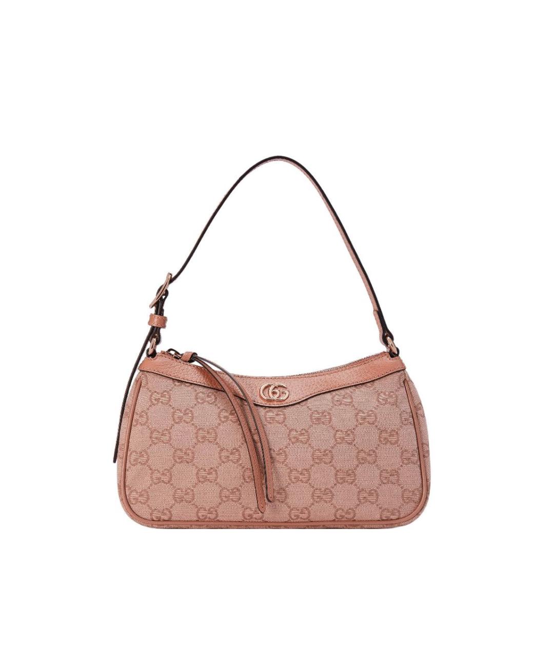 GUCCI Розовая тканевая сумка с короткими ручками, фото 9