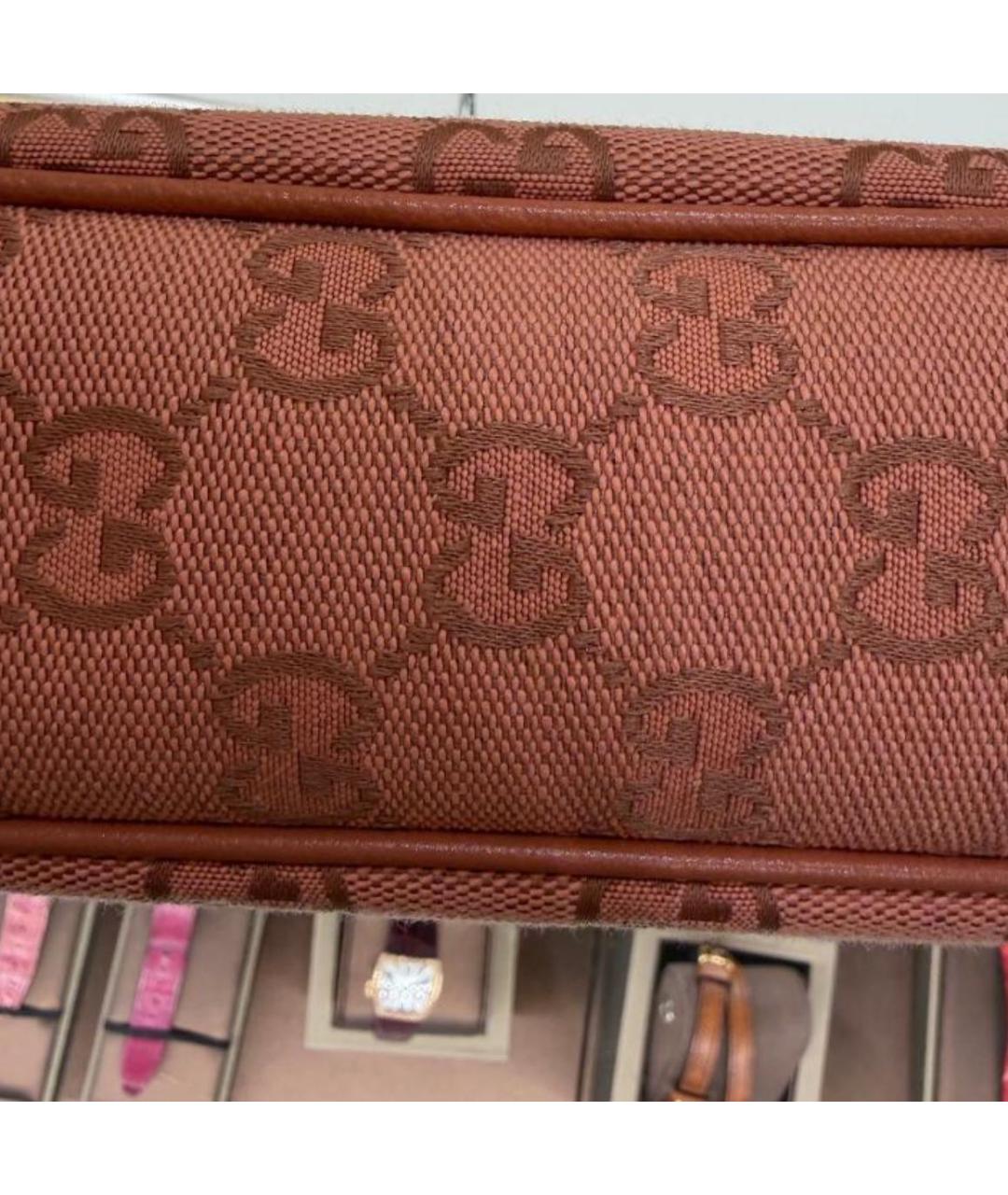 GUCCI Розовая тканевая сумка с короткими ручками, фото 4