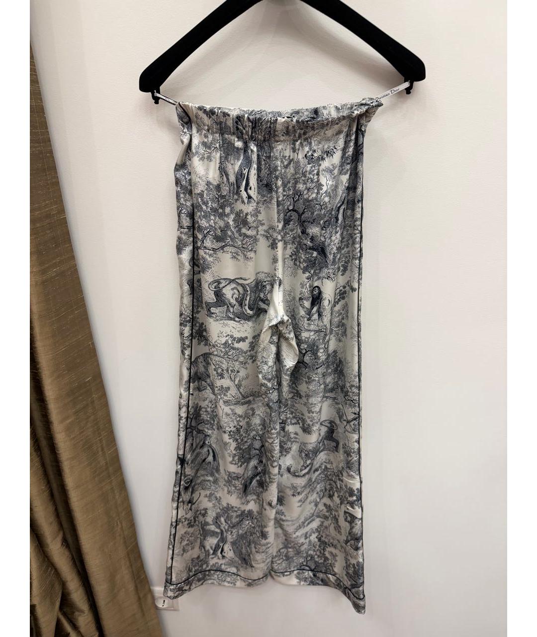 CHRISTIAN DIOR Синий шелковый костюм с брюками, фото 5