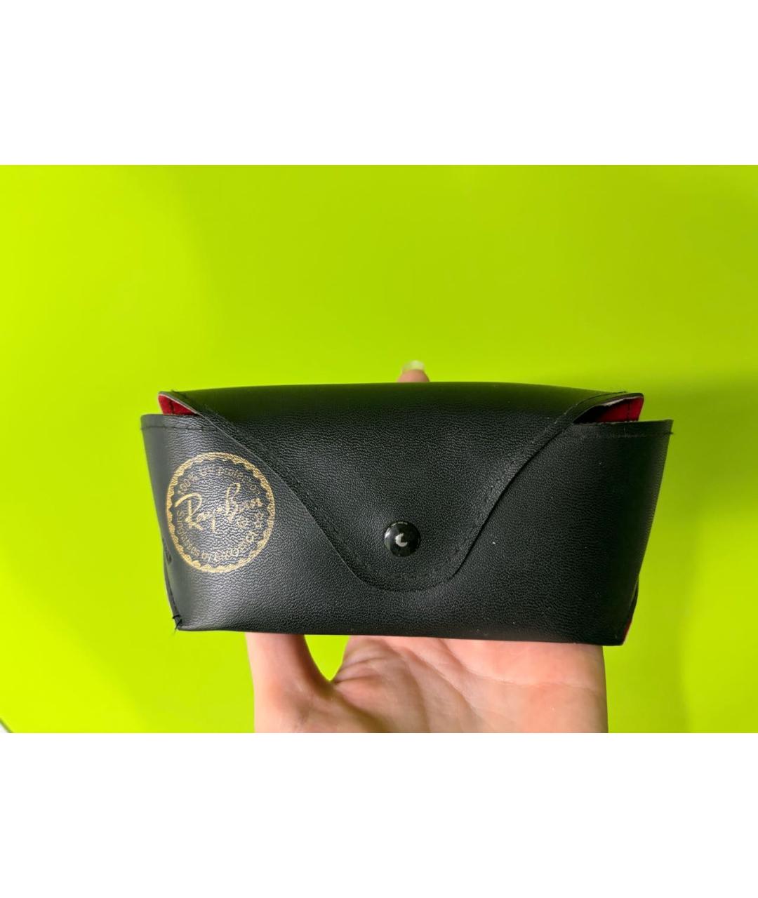 RAY BAN Черные металлические солнцезащитные очки, фото 4