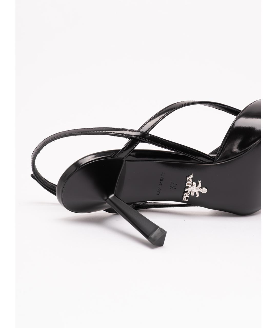 PRADA Черные кожаные туфли, фото 6