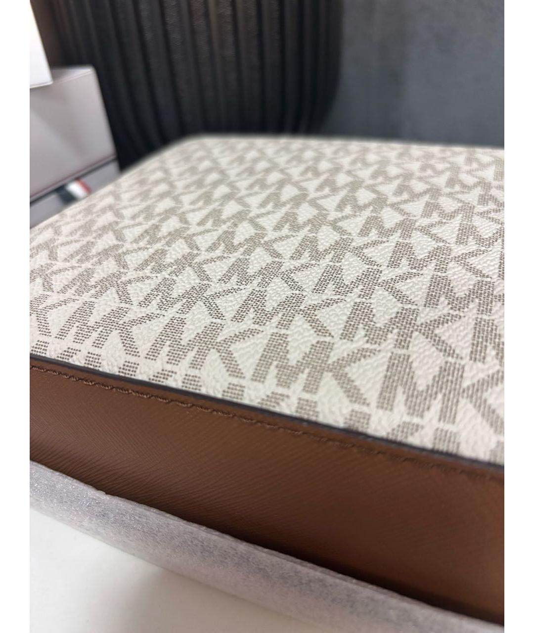 MICHAEL KORS Бежевая сумка через плечо из искусственной кожи, фото 4