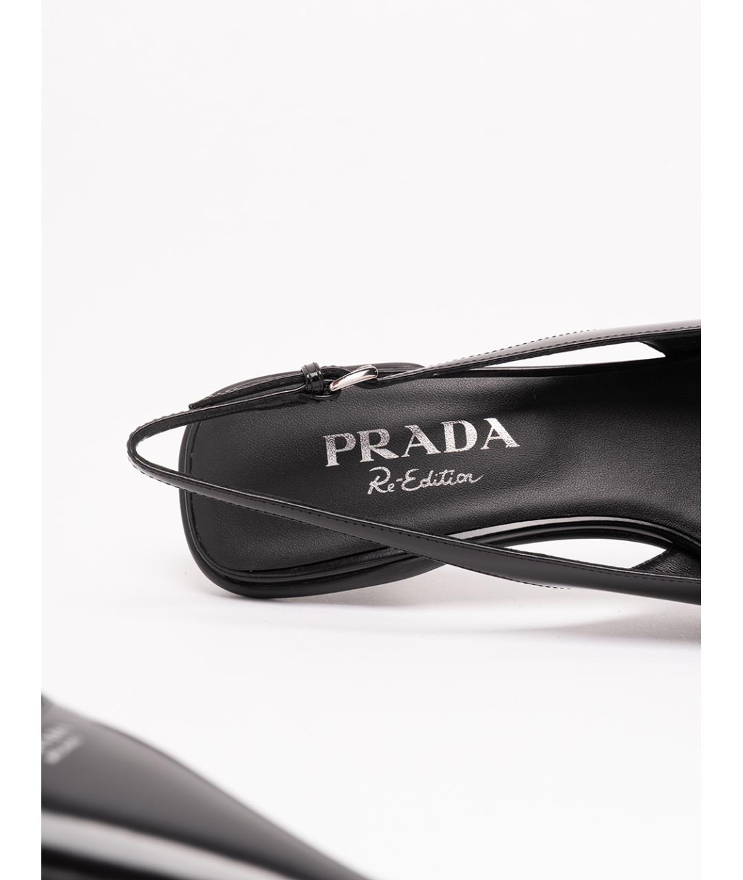 PRADA Черные кожаные туфли, фото 6
