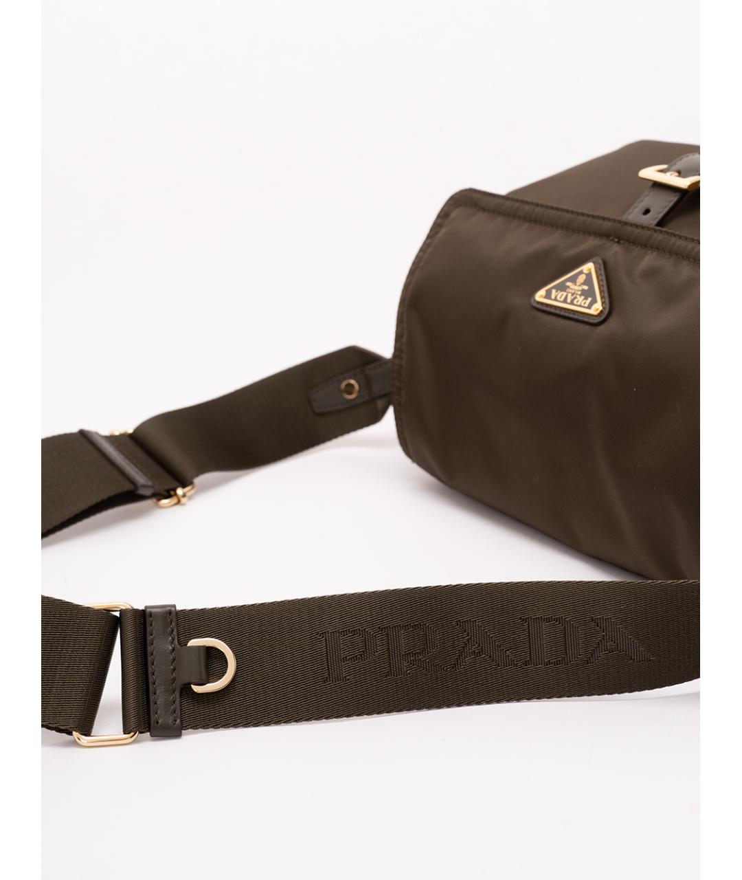 PRADA Коричневая нейлоновая сумка через плечо, фото 4