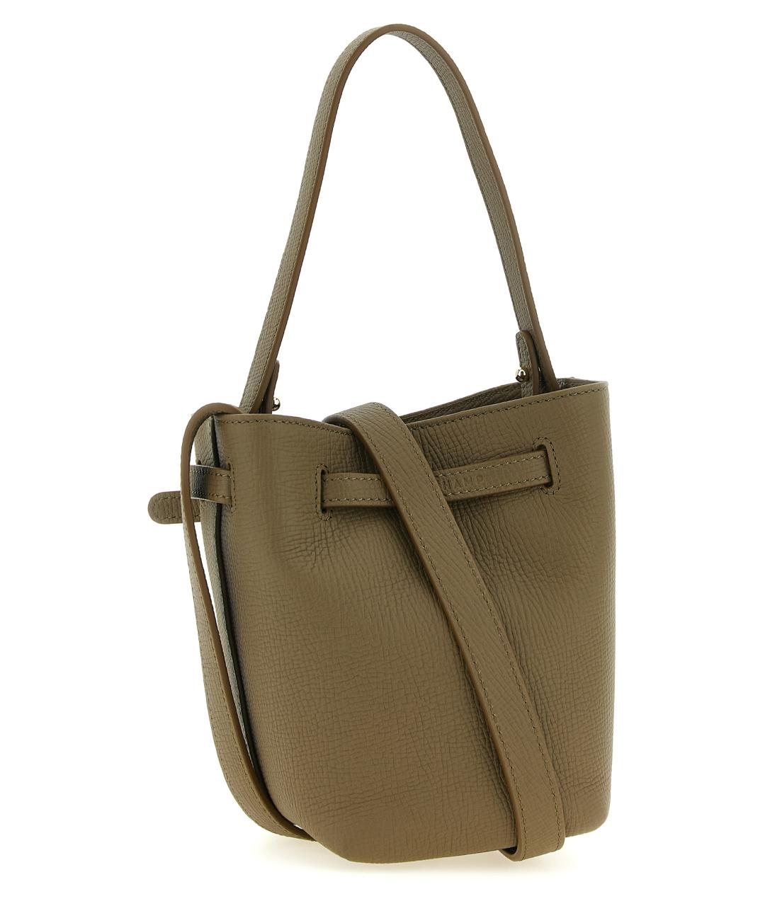LONGCHAMP Зеленая кожаная сумка тоут, фото 2