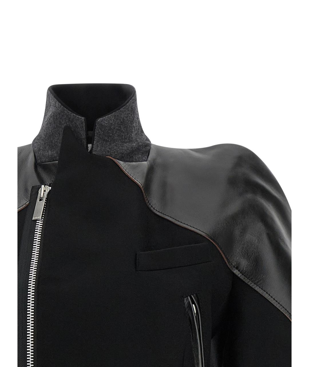 SACAI Черная шерстяная куртка, фото 4