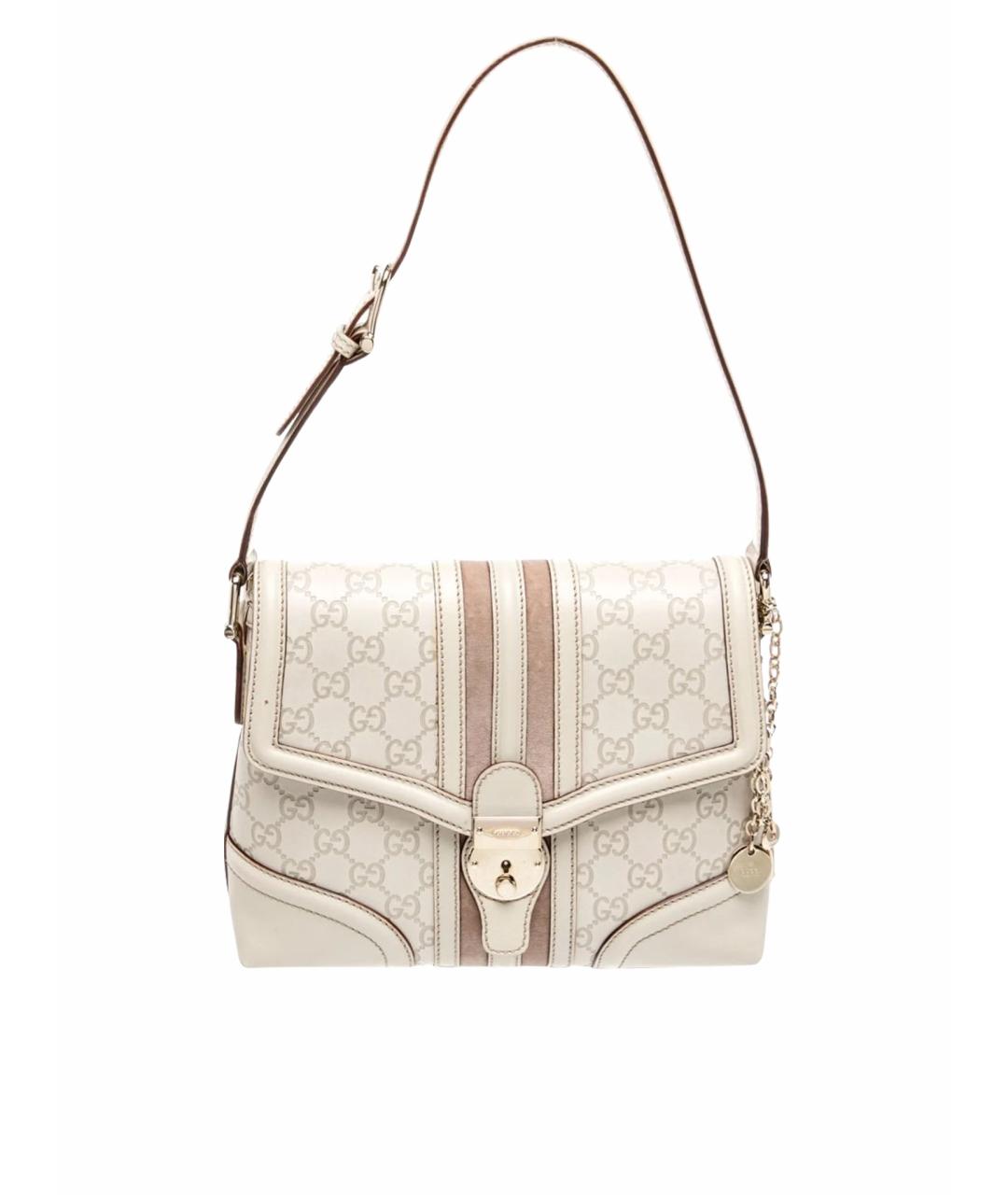 GUCCI Бежевая кожаная сумка тоут, фото 1