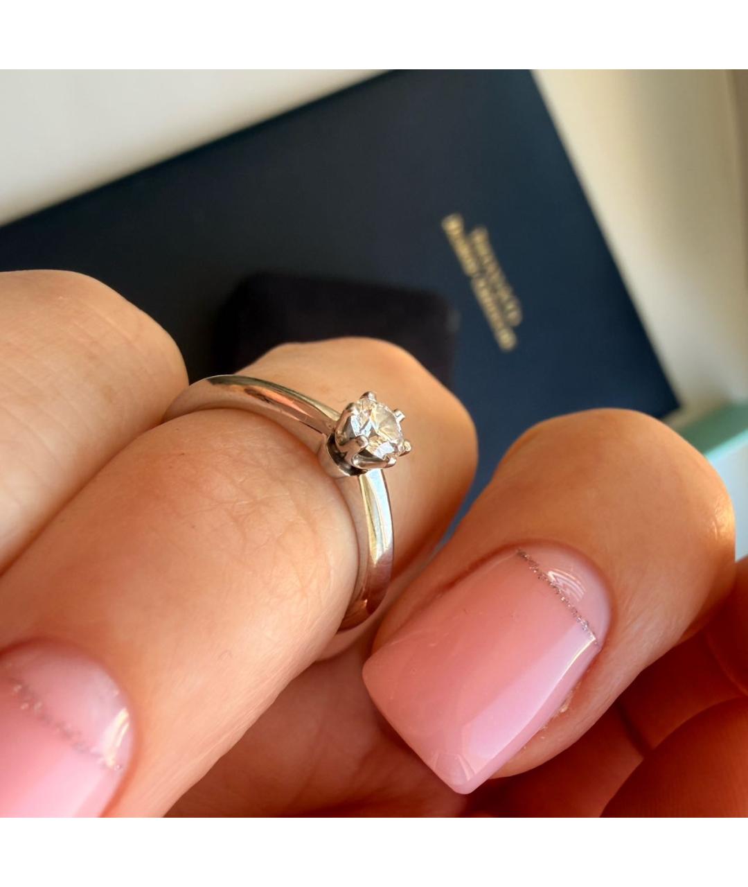 TIFFANY&CO Серебряное платиновое кольцо, фото 4