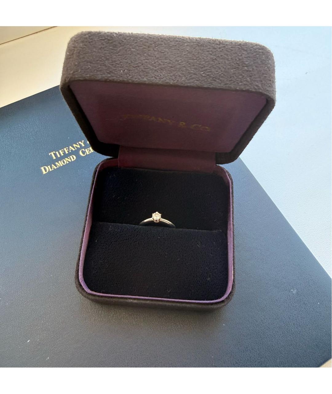 TIFFANY&CO Серебряное платиновое кольцо, фото 6