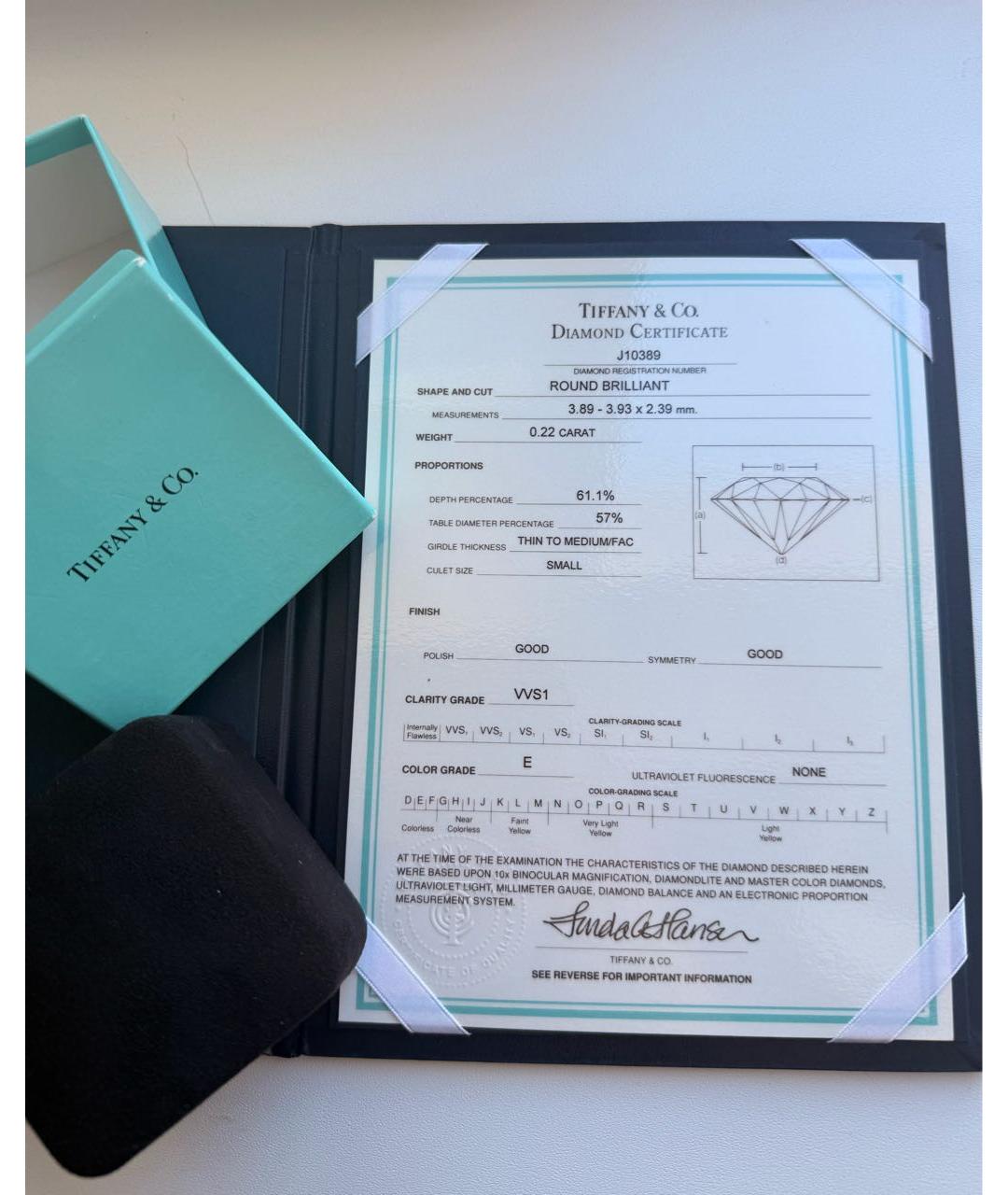 TIFFANY&CO Серебряное платиновое кольцо, фото 5