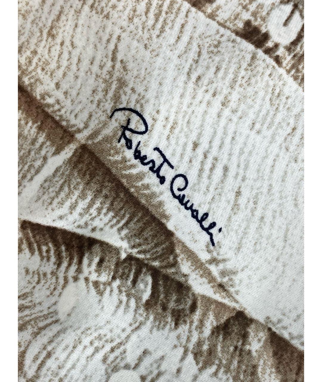 ROBERTO CAVALLI Бежевое полиамидовое повседневное платье, фото 4