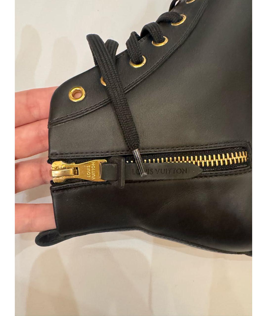 LOUIS VUITTON Черные кожаные кеды, фото 8