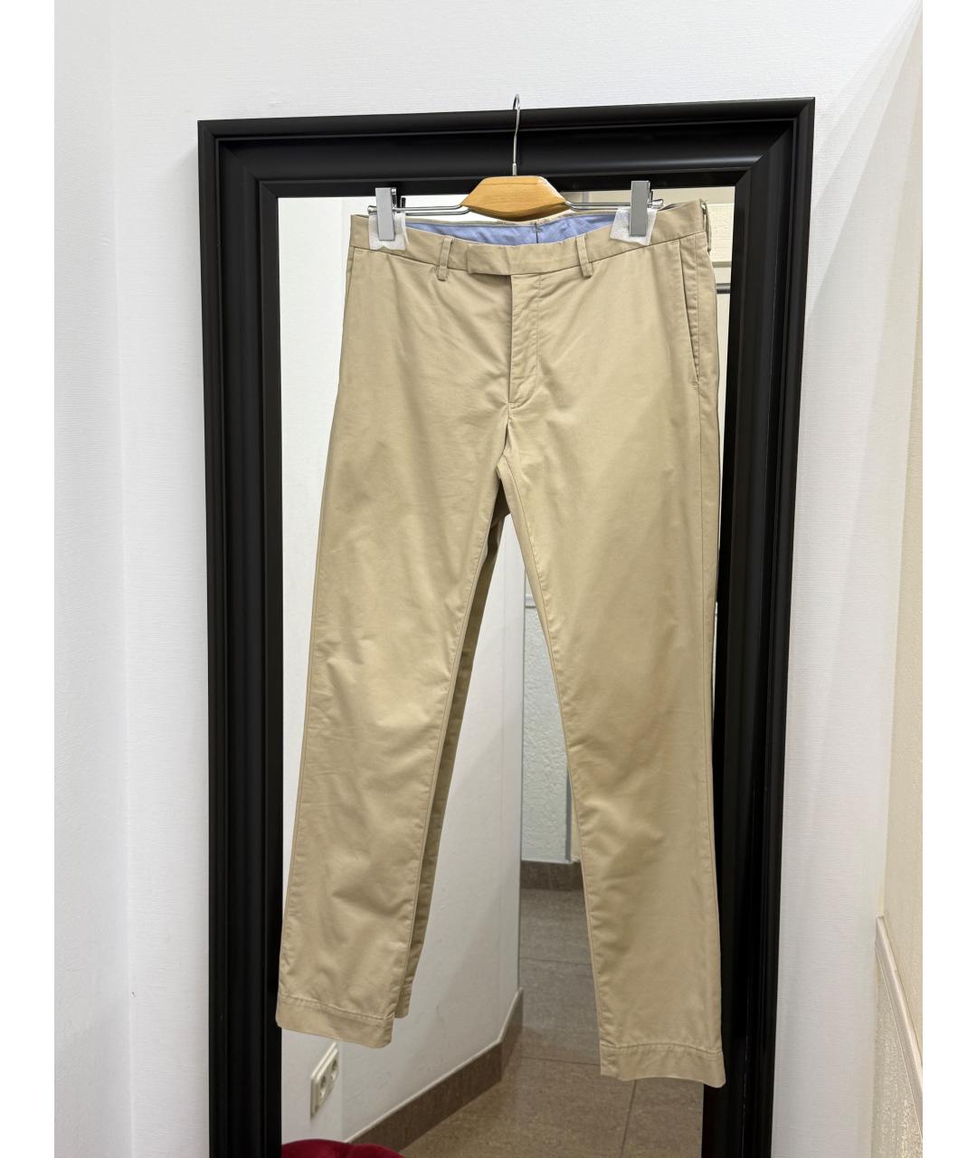 POLO RALPH LAUREN Бежевые хлопковые брюки чинос, фото 9