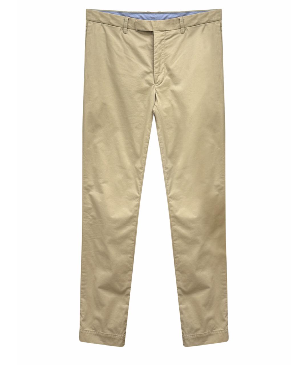 POLO RALPH LAUREN Бежевые хлопковые брюки чинос, фото 1
