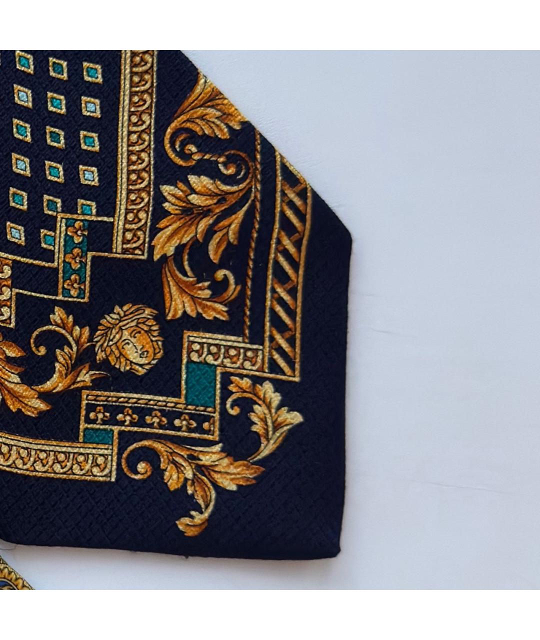 VERSACE Синий шелковый галстук, фото 2