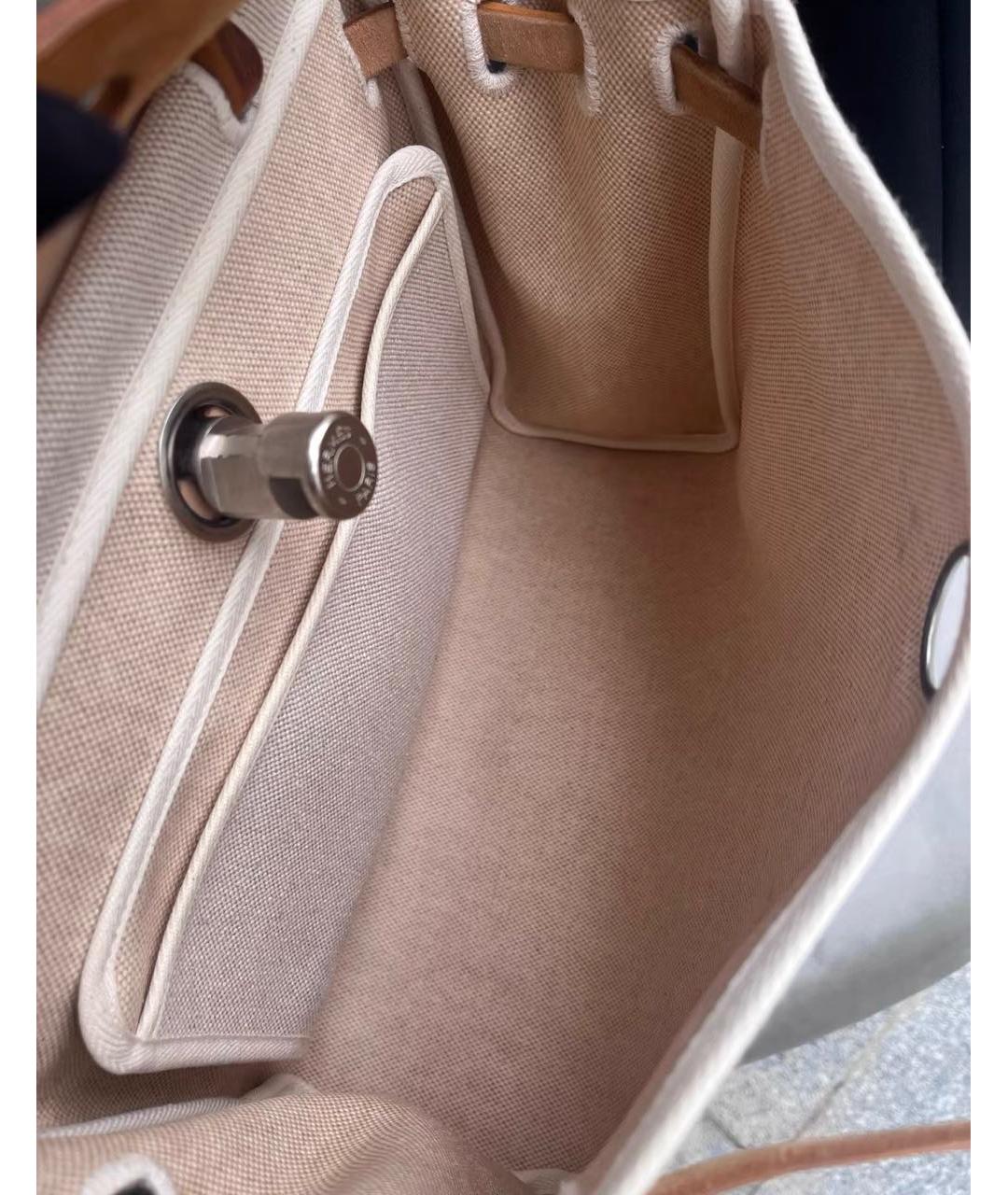 HERMES Коричневая кожаная сумка тоут, фото 3