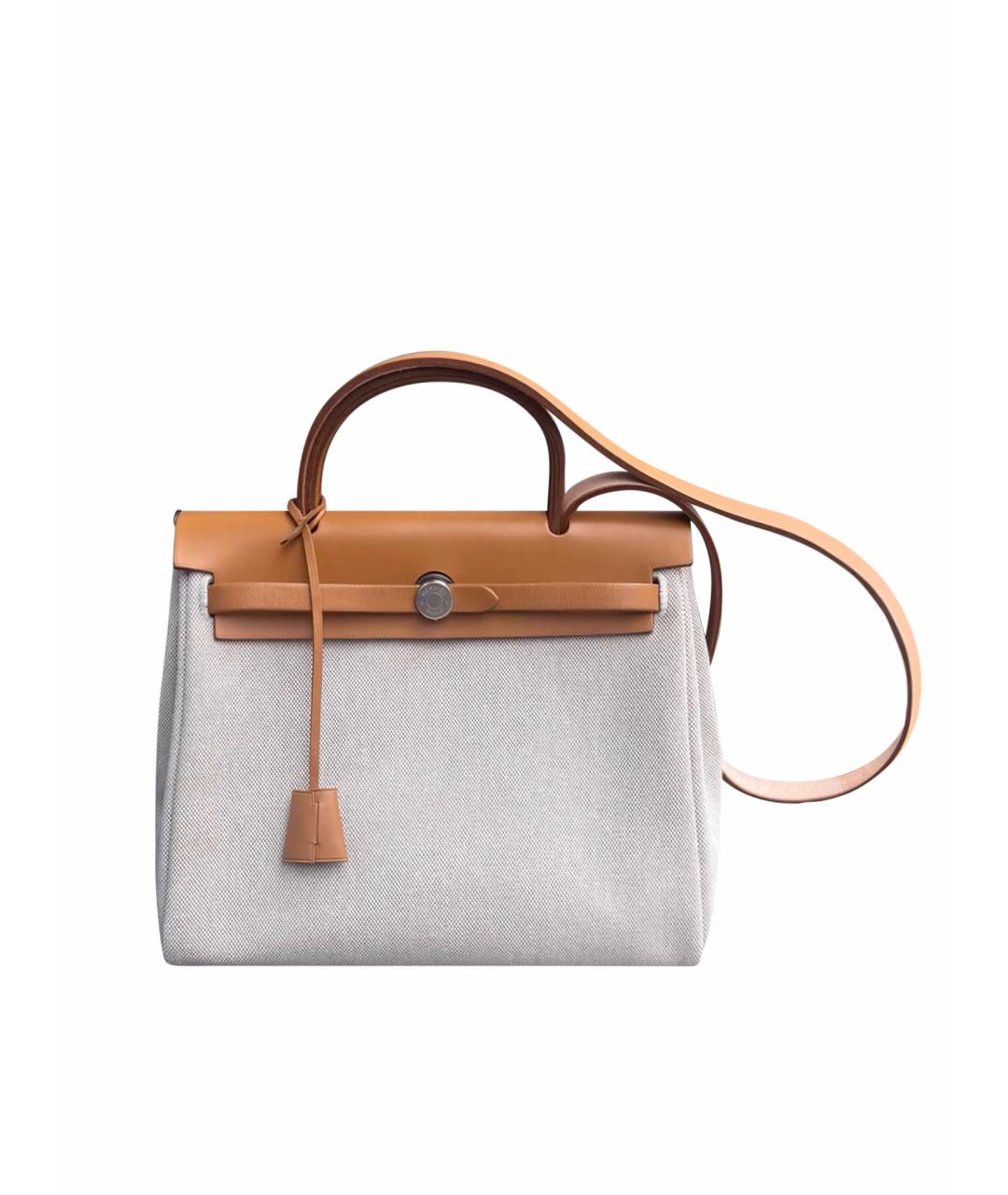 HERMES Коричневая кожаная сумка тоут, фото 1