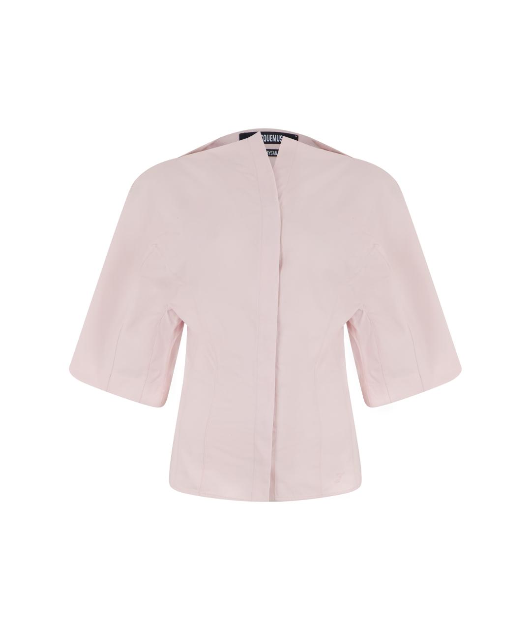 JACQUEMUS Розовая хлопковая рубашка, фото 1