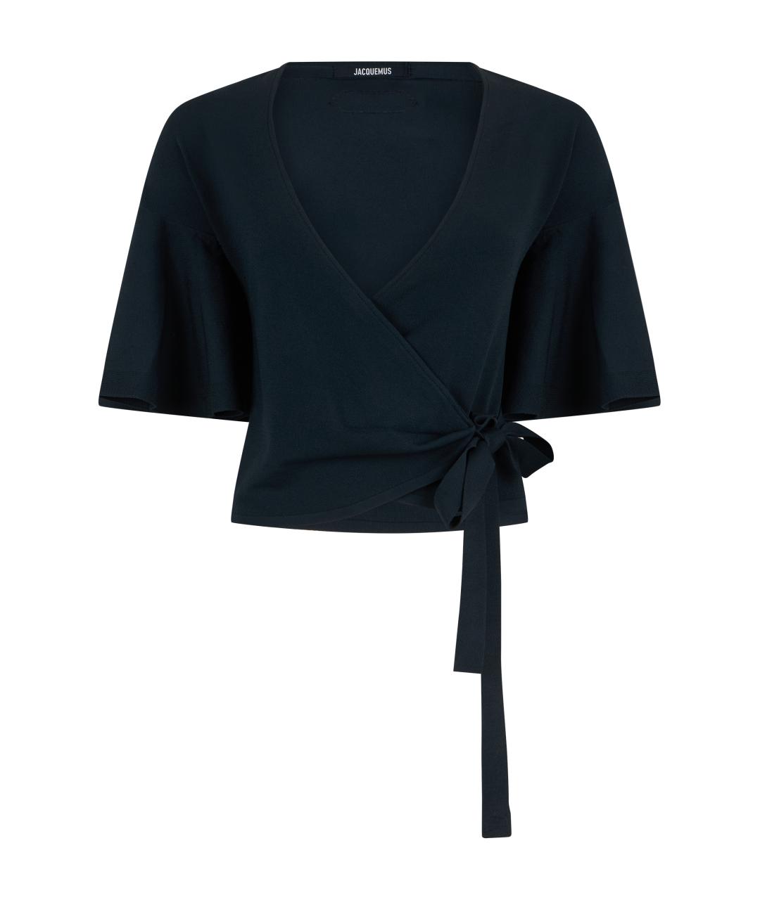 JACQUEMUS Синяя вискозная майка, фото 1