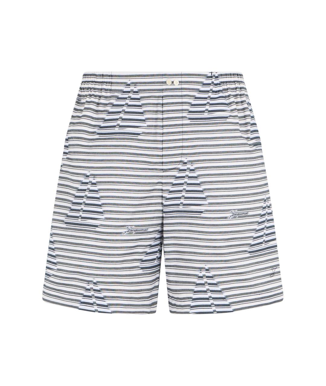 JACQUEMUS Серые хлопковые шорты, фото 1